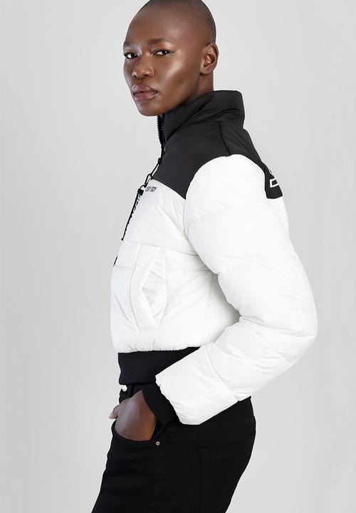 Sissy Boy Puffer Jacket Sissy Boy On My Way: Puffer Jacket With Contrast Panels And Branding - Black /White