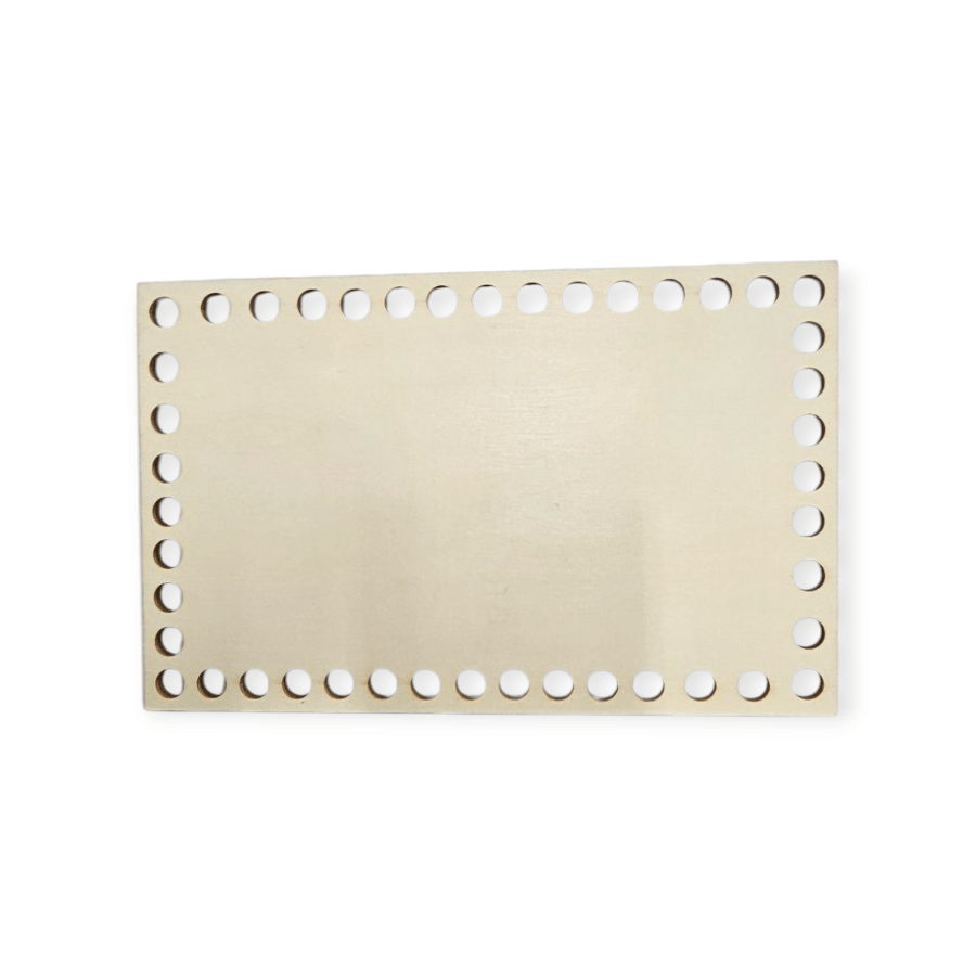 MHC WORLD Wooden Crochet Blank Rectangle Wooden Crochet Blank