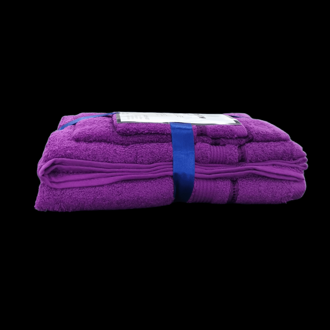 One Homechoice TOWEL Pure 100% Cotton Towels Set 4 Piece Purple (7226186235993)