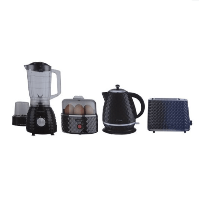Goldair KETTLE Goldair Black Diamond 5 Piece GFPK-5000 (7044007166041)