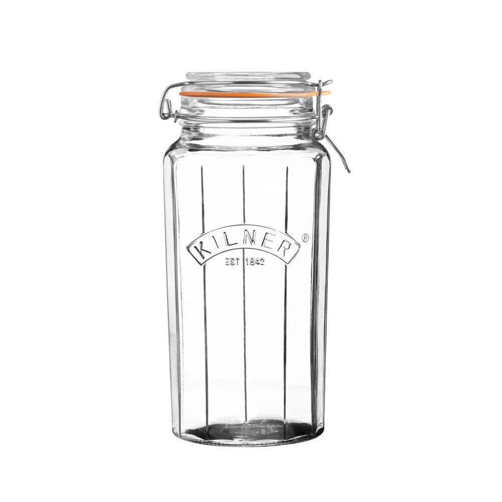 Kilner Universal Jar Kilner Facetted Clip Top Jar 1.8 Litre KL0025735 (7802479050841)