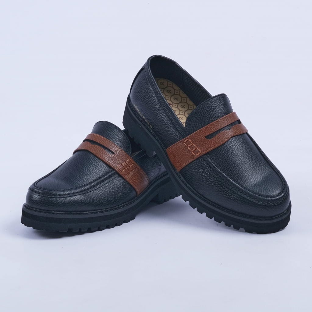 Jonathan D Casual Shoes Jonathan D Penny Moc Pu Brunette Black (7255205249113)