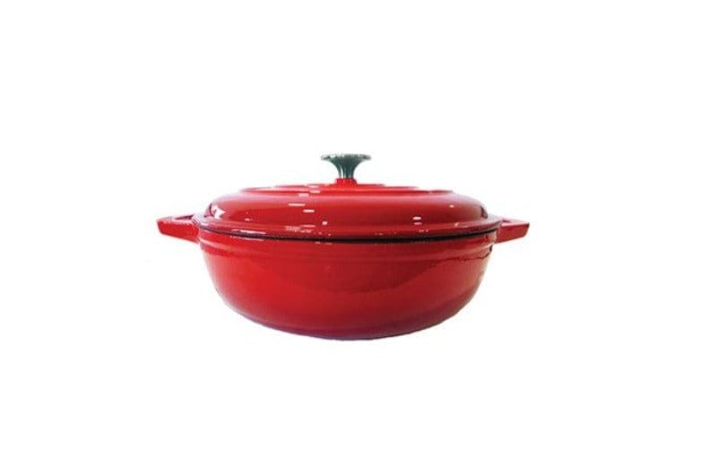 CHEF POTS Chef Round Casserole Dish 4 Litre Red 160/041 (6572632801369)