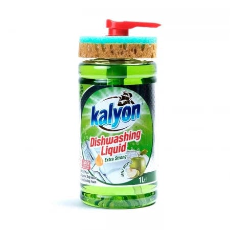 Kalyon Dishwashing Liquid Kalyon Dishwashing Liquid With Sponge 1 Litre Apple MM00.1181 (7782944669785)