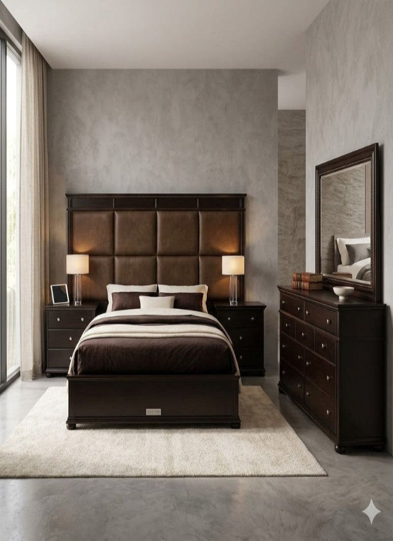 Asmara Qn Bedroom Suite 3Pc & Dressing Table.