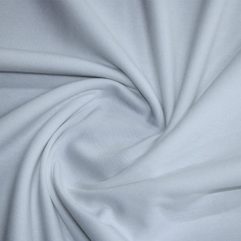 TRACKSUITING Dress Fabrics White Two Thread Brushed Track-suiting Fabric 150 cm (6555630731353)