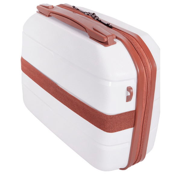 MHC World BEAUTY CASE Cellini Spinn Beauty Case White/Tan (7234705522777)