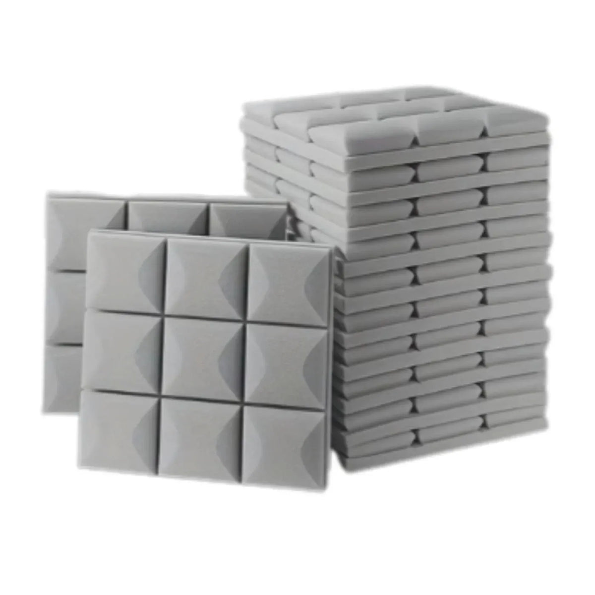 Echo-Less Echo-Less Acoustic Foam Panel Mushroom Profile Grey Echo-Less Acoustic Foam Panel Mushroom Profile 30x30x5 cm