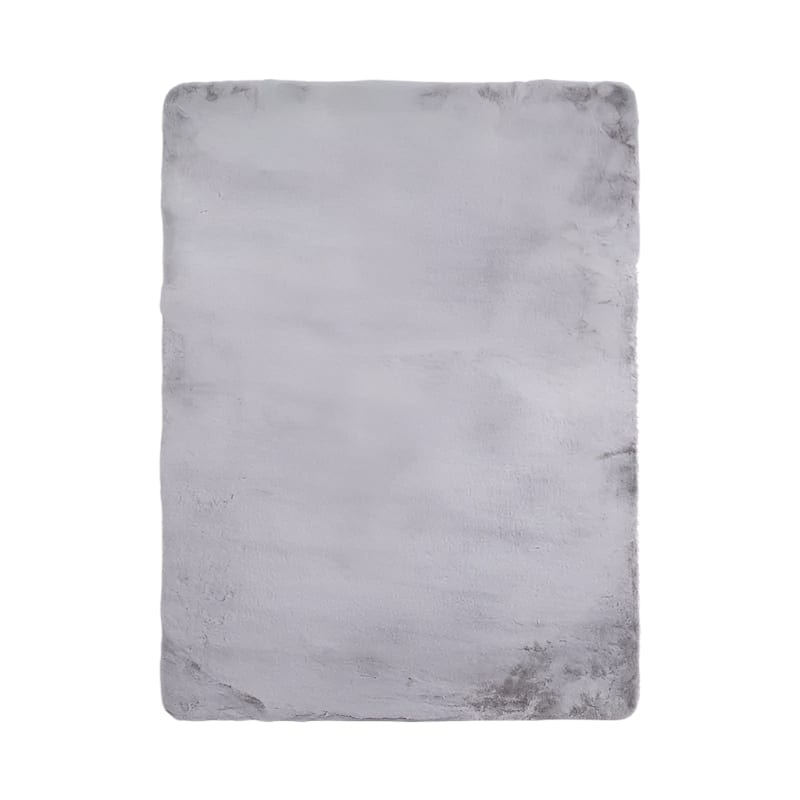 Stefano & Co RUG Sonnia Luxurious Faux Fur Rug Latex Backing Grey