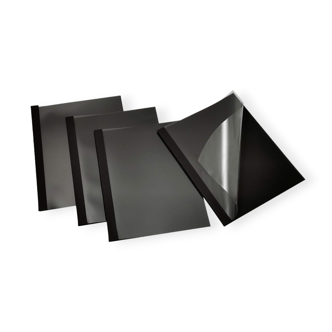 Stationary Tech & Office Thermal Binding Covers A4 20MM Black Sheets 60 Pack (7335605698649)