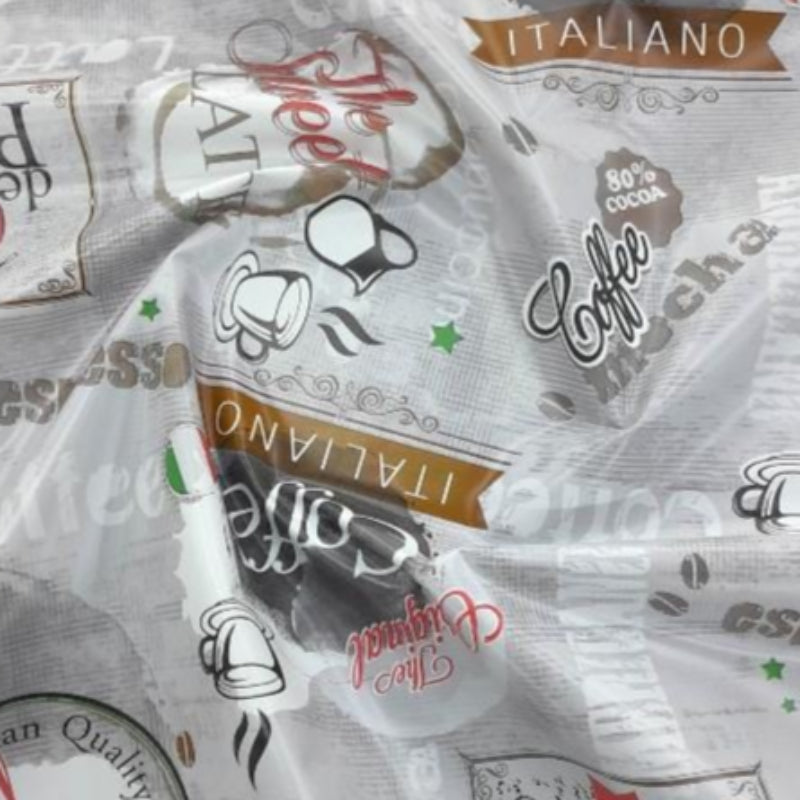 EDURA Plastic Tabling Flannel Backed Cappuccino Plastic Tabling 99B 140 cm