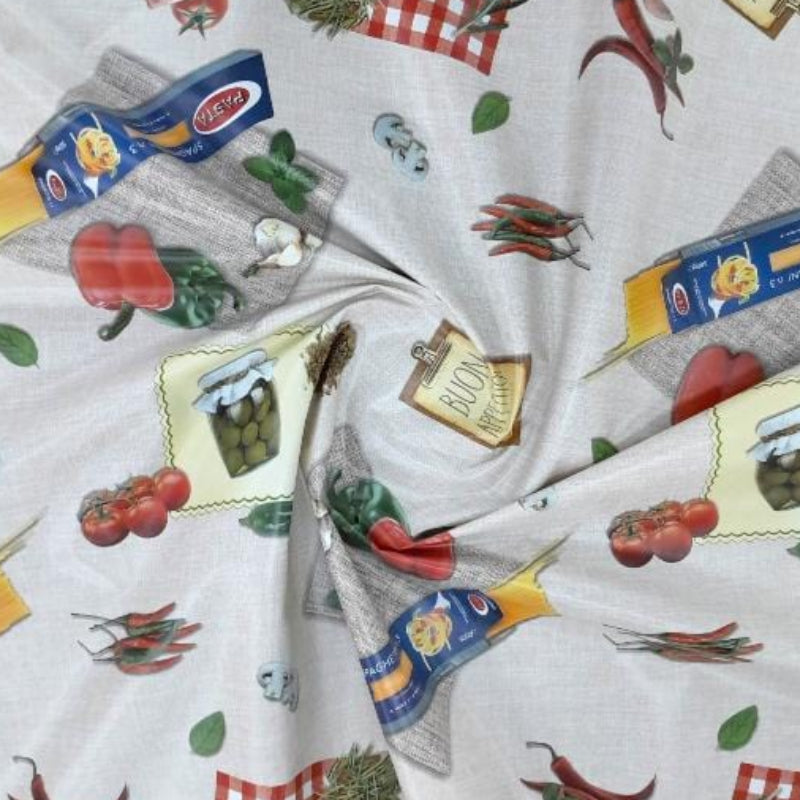 EDURA Plastic Tabling Flannel Backed Kitchen Plastic Tabling 116A 140 cm (7797715402841)