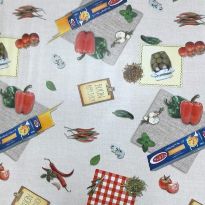 EDURA Plastic Tabling Flannel Backed Kitchen Plastic Tabling 116A 140 cm (7797715402841)