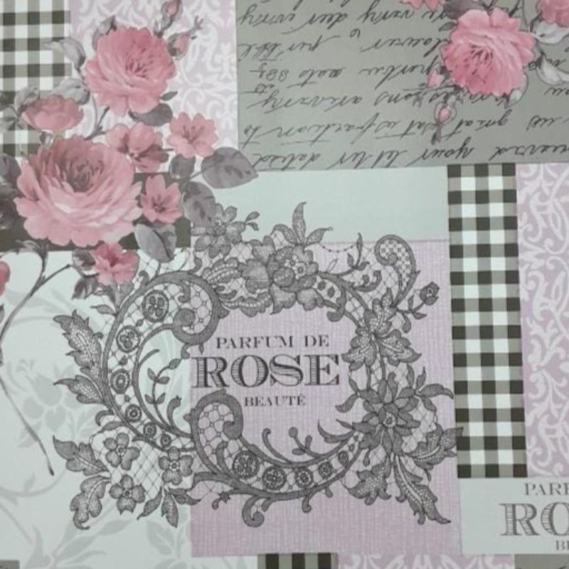 EDURA Plastic Tabling Flannel Backed Rose Plastic Tabling 140 cm