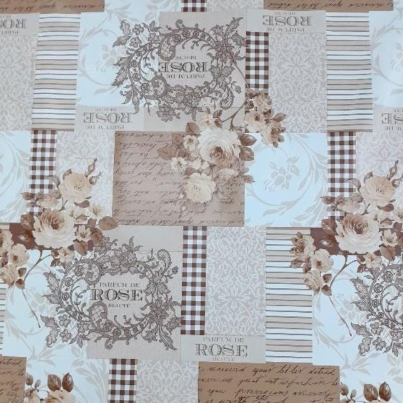 EDURA Plastic Tabling Flannel Backed Rose Plastic Tabling 140 cm