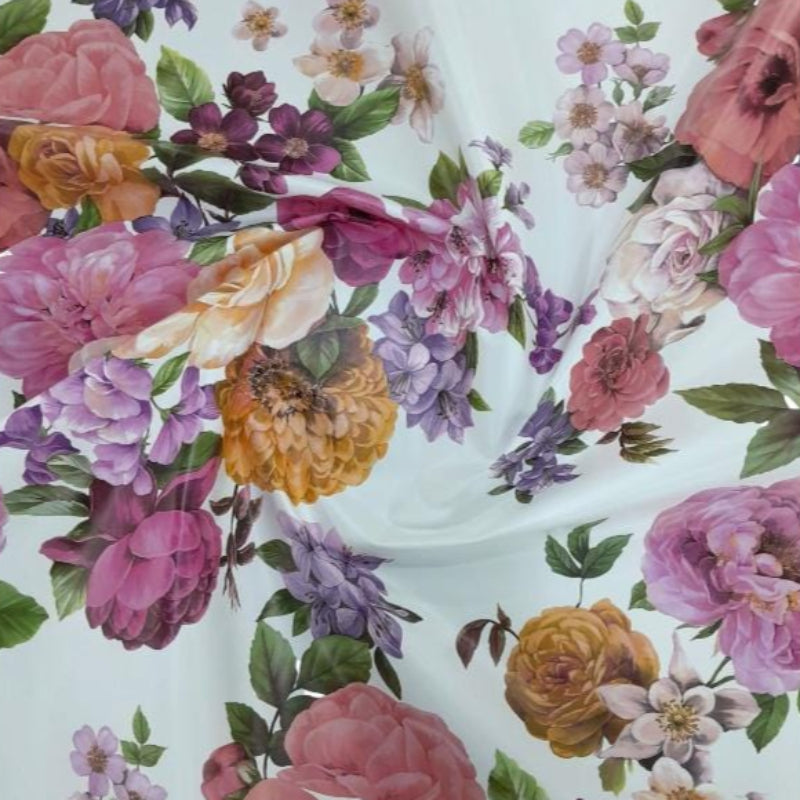 EDURA Plastic Tabling Flannel Backed Roses Plastic Tabling 246A 140 cm (7798247358553)