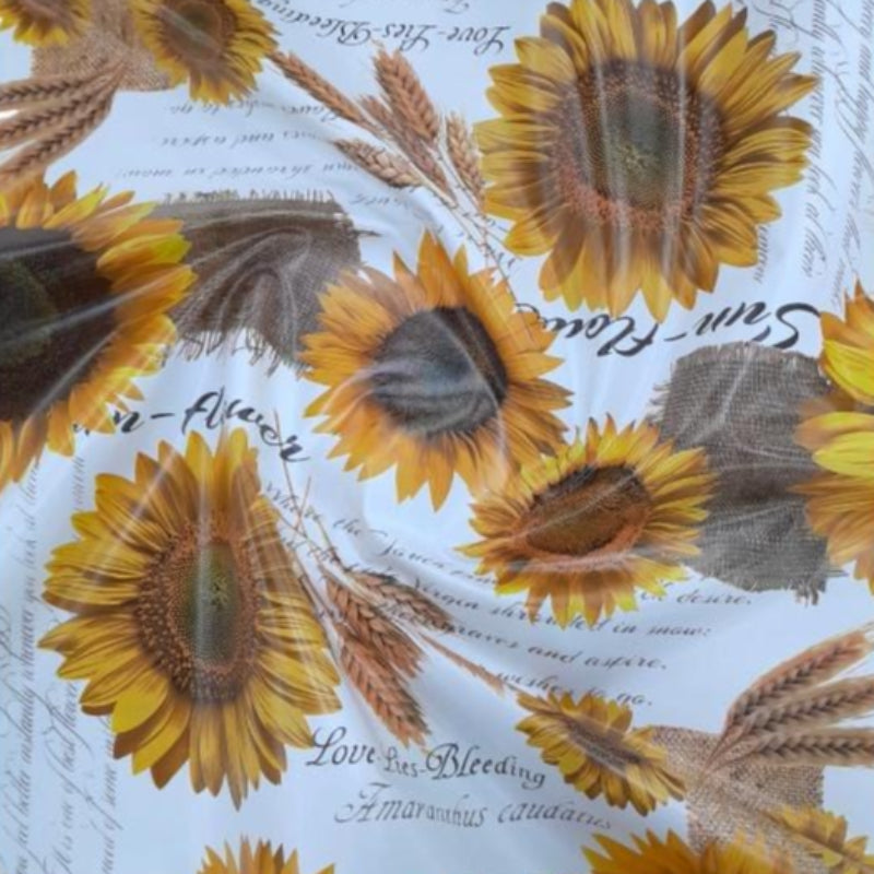 EDURA Plastic Tabling Flannel Backed Sunflower Plastic Tabling 88A 140 cm (7798250831961)