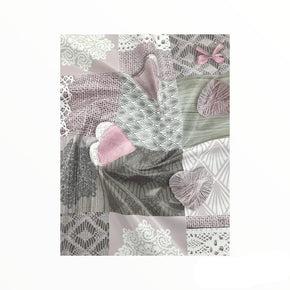 EDURA Plastic Tabling Flannel Backed Vintage Hearts Plastic Tabling 140 cm (7800919490649)