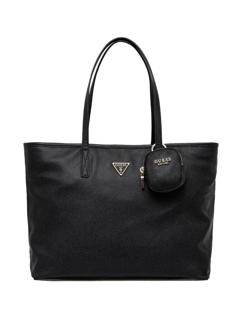 Guess Ladies Handbags Guess Ahb Power Play Large Tote Black