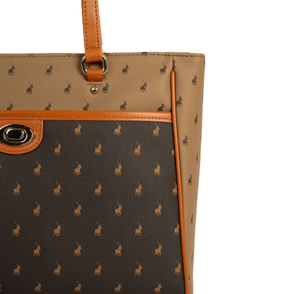 Polo Ladies Handbags Polo Peninsula Tote Tan Pos4899102
