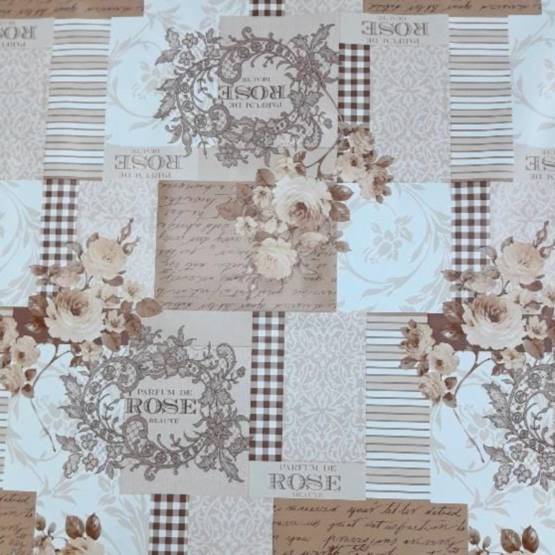 EDURA Plastic Tabling Flannel Backed Rose Plastic Tabling Collection 140 cm (7797742141529)