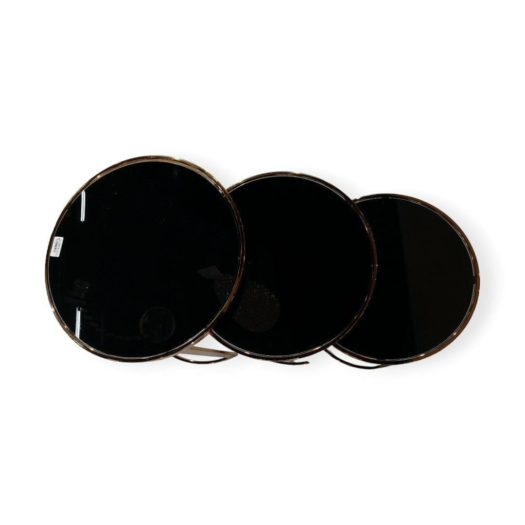 Hertex COFFEE TABLE 3 Piece Alessandra Nesting Table Round