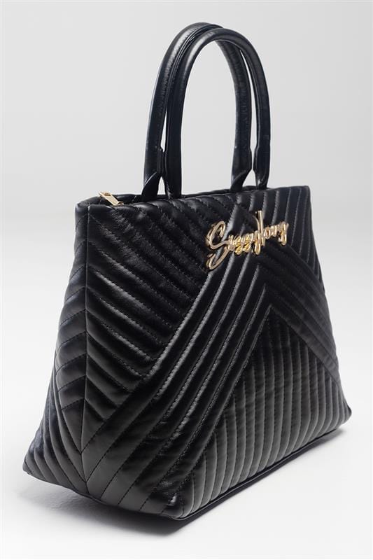 Sissyboy Black Sissyboy Ladies Quilted Shopper Bag (7375618113625)