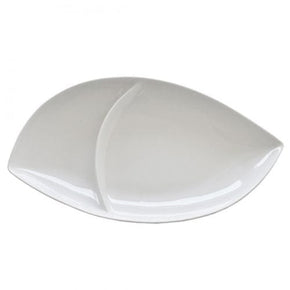 EETRITE Cake Stand Eetrite Just White 2 Division Leaf Platter 42cm ER0264 (7468434849881)