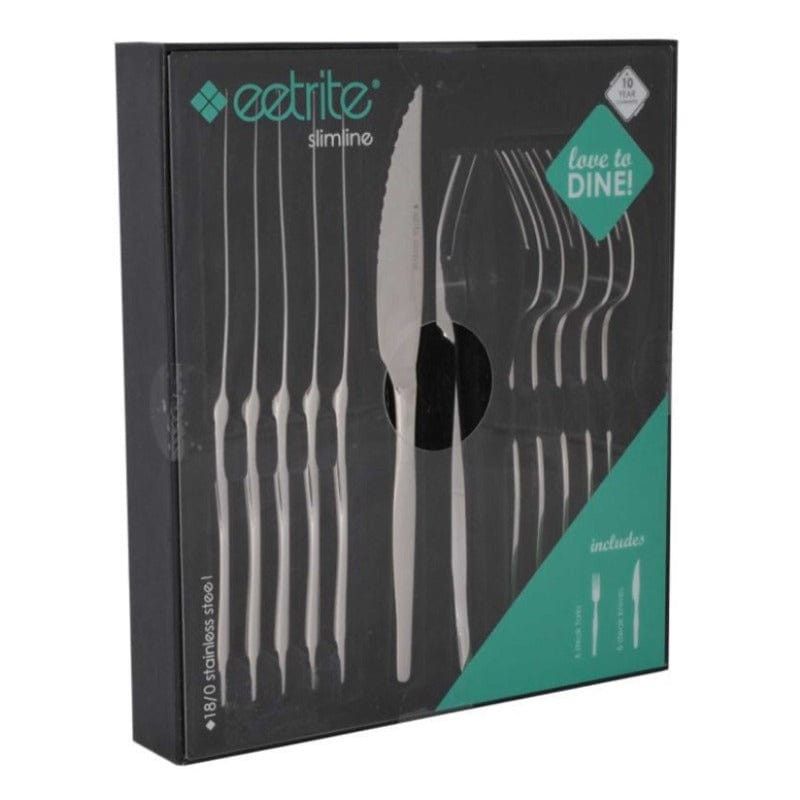 Eetrite slimline Steak Knife And Fork Set 12 Piece