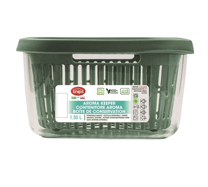 EETRITE fruit basket Eetrite Snips Aroma Storage Container 1.5L Green 079205GR (7606137094233)
