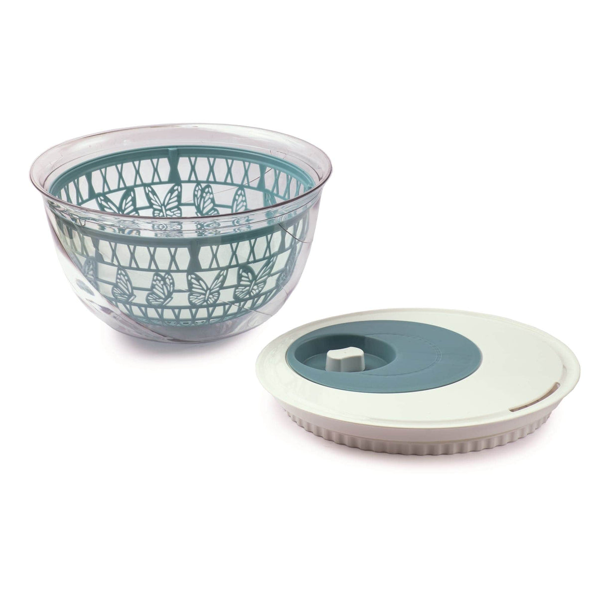 EETRITE Measuring Eetrite Snips Miss Butterfly Salad Spinner 4L Light Blue (2 In 1) 020476 (7605963882585)