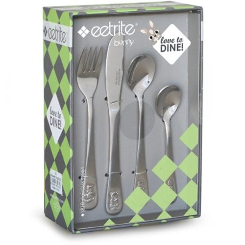 EETRITE MUG Eetrite Bunny Children's Cutlery Set, 4pc CK2 (7347437207641)