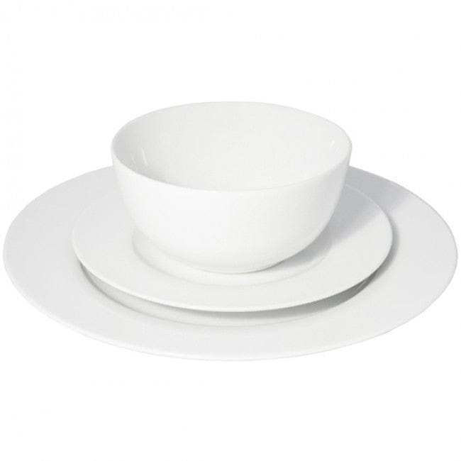 Eetrite Plate Bamboo Eetrite Just White Rim Dinner Set 12 Piece