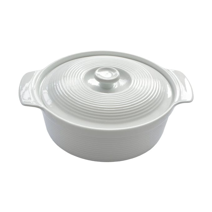 EETRITE SUGER BOWL Eetrite 24.5cm Round Casserole Just White Bakeware ER0231 (7347431407705)