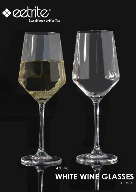 Eetrite Wine Glasses Eetrite White Wine Glasses 450ml Set of 4 LC6001
