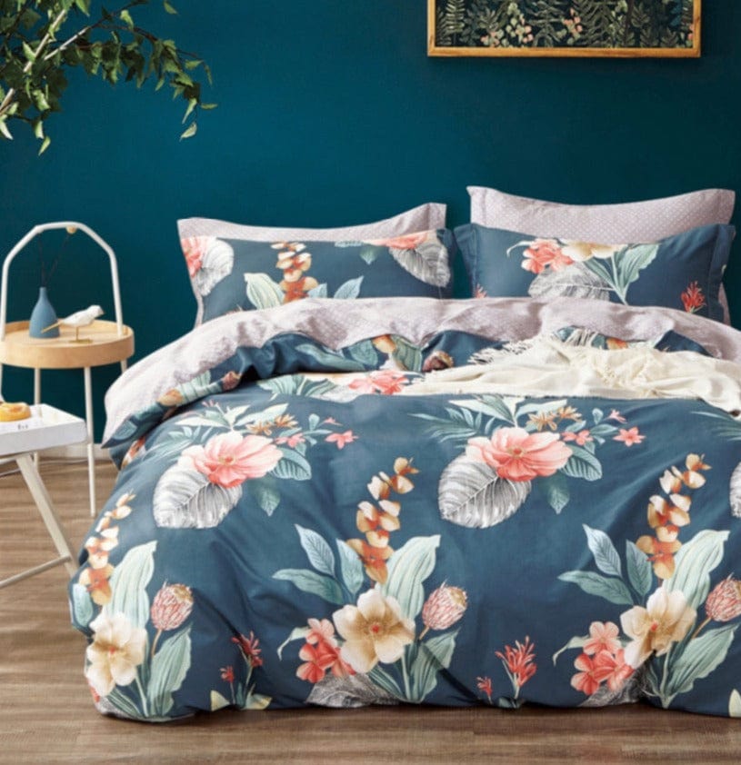 Egyptian Cotton Duvet Cover 200 Thread Count Cotton Tyra Duvet Cover Set (4746146381913)