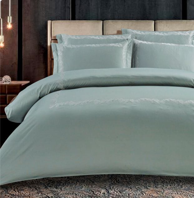 Egyptian Cotton Duvet Cover Egyptian Cotton 400 Thread Count Liana Duck Egg Duvet Cover Set (7497967173721)