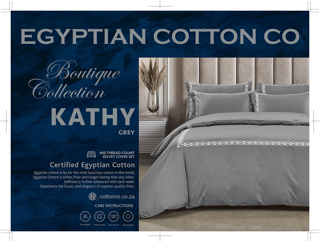 Egyptian Cotton Duvet Cover Egyptian Cotton Kathy 400 Thread Count Grey Duvet Cover Set