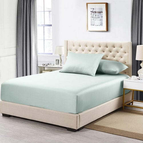 Egyptian Cotton FITTED SHEET Double Egyptian Cotton 400 Thread Count Fitted Sheet Duck Egg (7901799284825)
