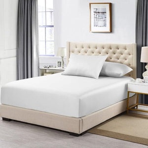 Egyptian Cotton FITTED SHEET Double Egyptian Cotton 400 Thread Count Fitted Sheet White (7881076015193)