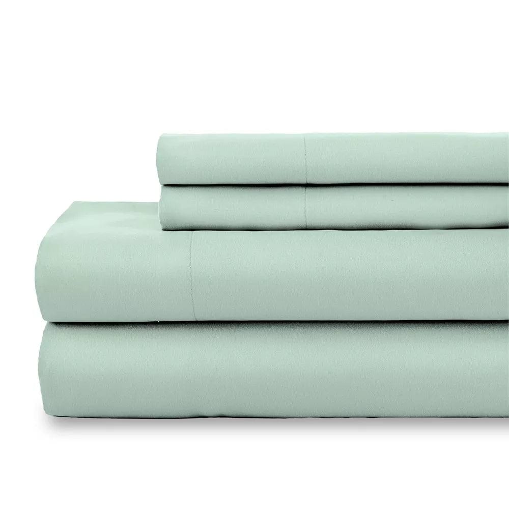 Egyptian Cotton FITTED SHEET Egyptian Cotton 400 Thread Count Flat Sheet Duck Egg (7901808918617)