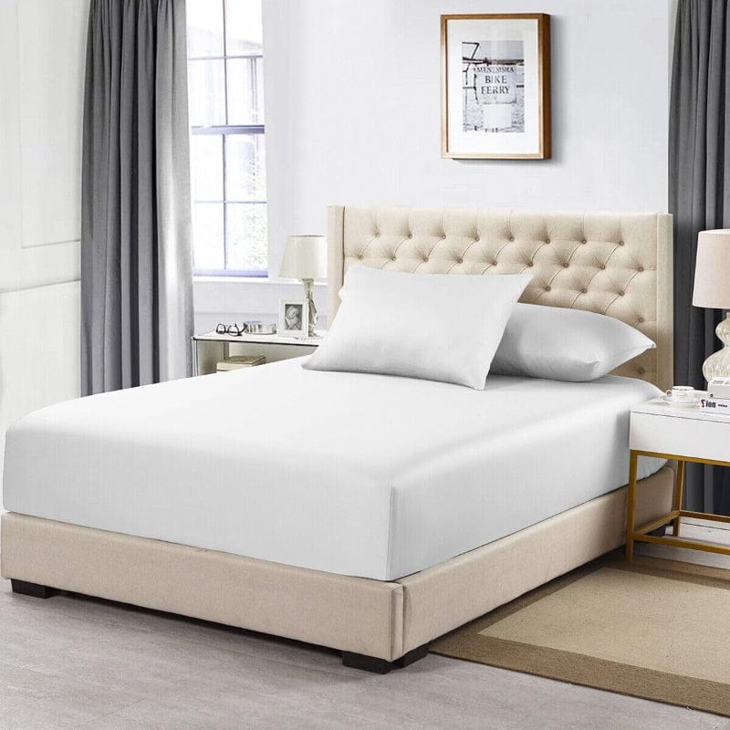 Egyptian Cotton Fitted Sheet Queen Egyptian Cotton 600 Thread Count Fitted Sheet Queen White (7775988777049)