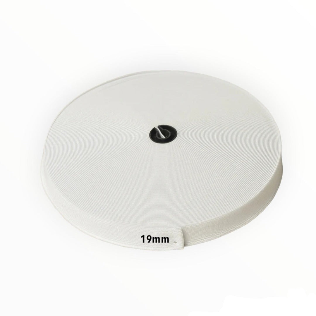 ELASTIC HABBY White Loom Elastic White 19 mm (7641912082521)