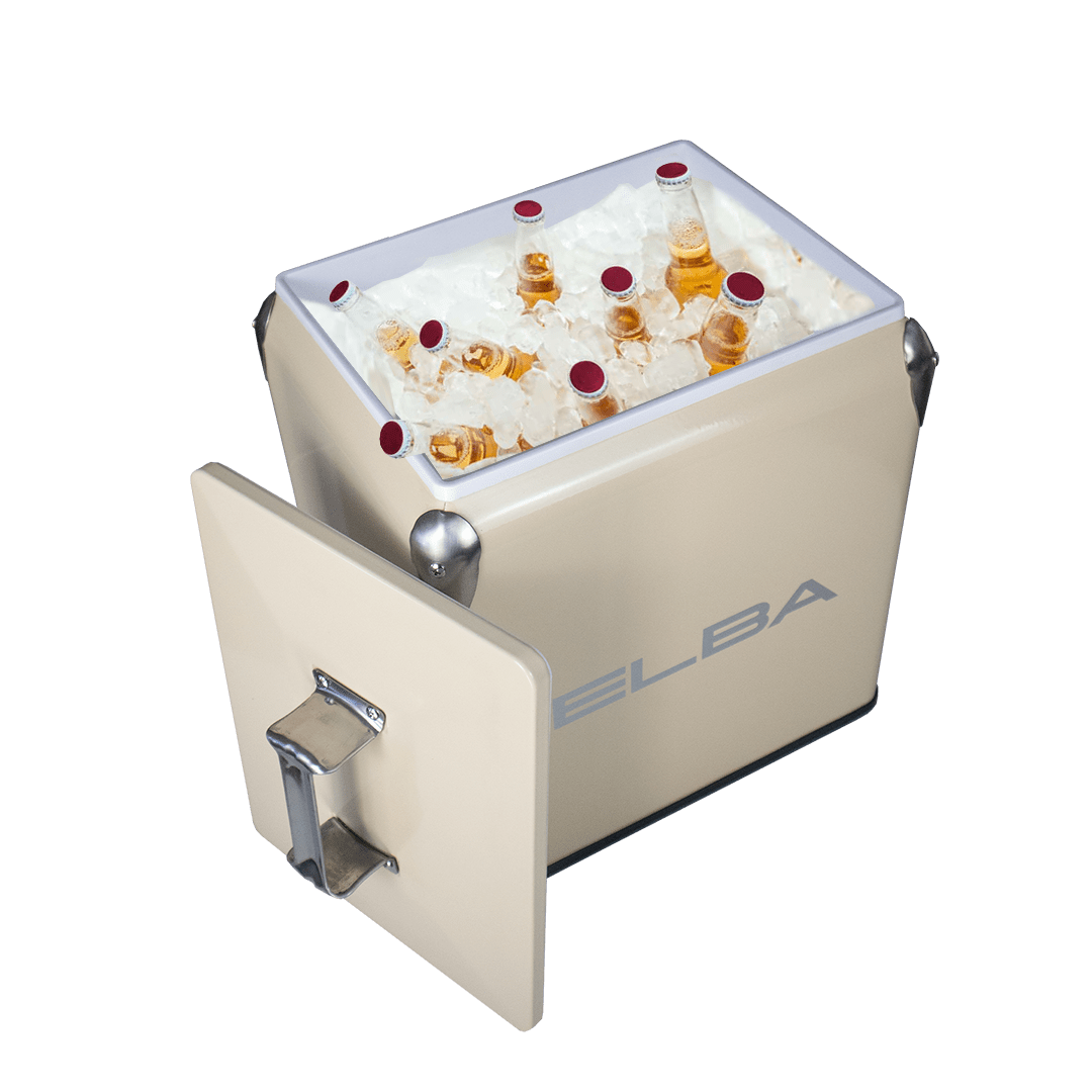 Elba Cooler Box Elba Metal Cooler Box Metal 13L Cream 05/MCB-C