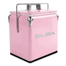 Elba Cooler Box Elba Metal Cooler Box Metal 13L Pink 05/MCB-P