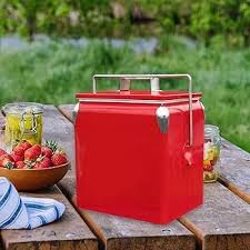 Elba Cooler Box Elba Metal Cooler Box Metal 13L Red 05/MCB-R