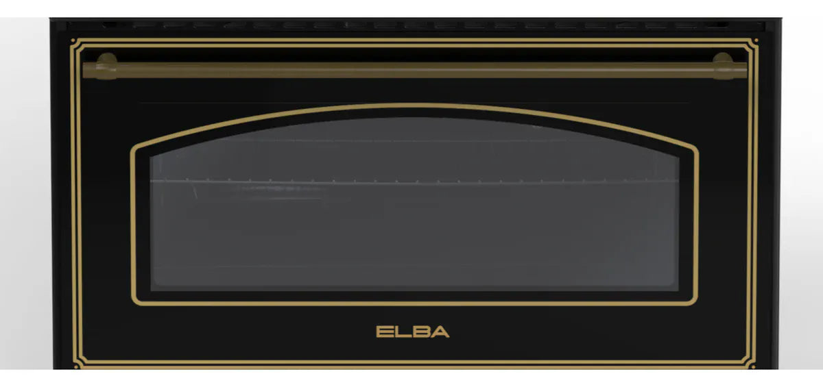ELBA GAS/ELECTRIC STOVE Elba 04/9S4EX937KB-5 Gas Burner Stove with Electric Multifunction Oven 90cm