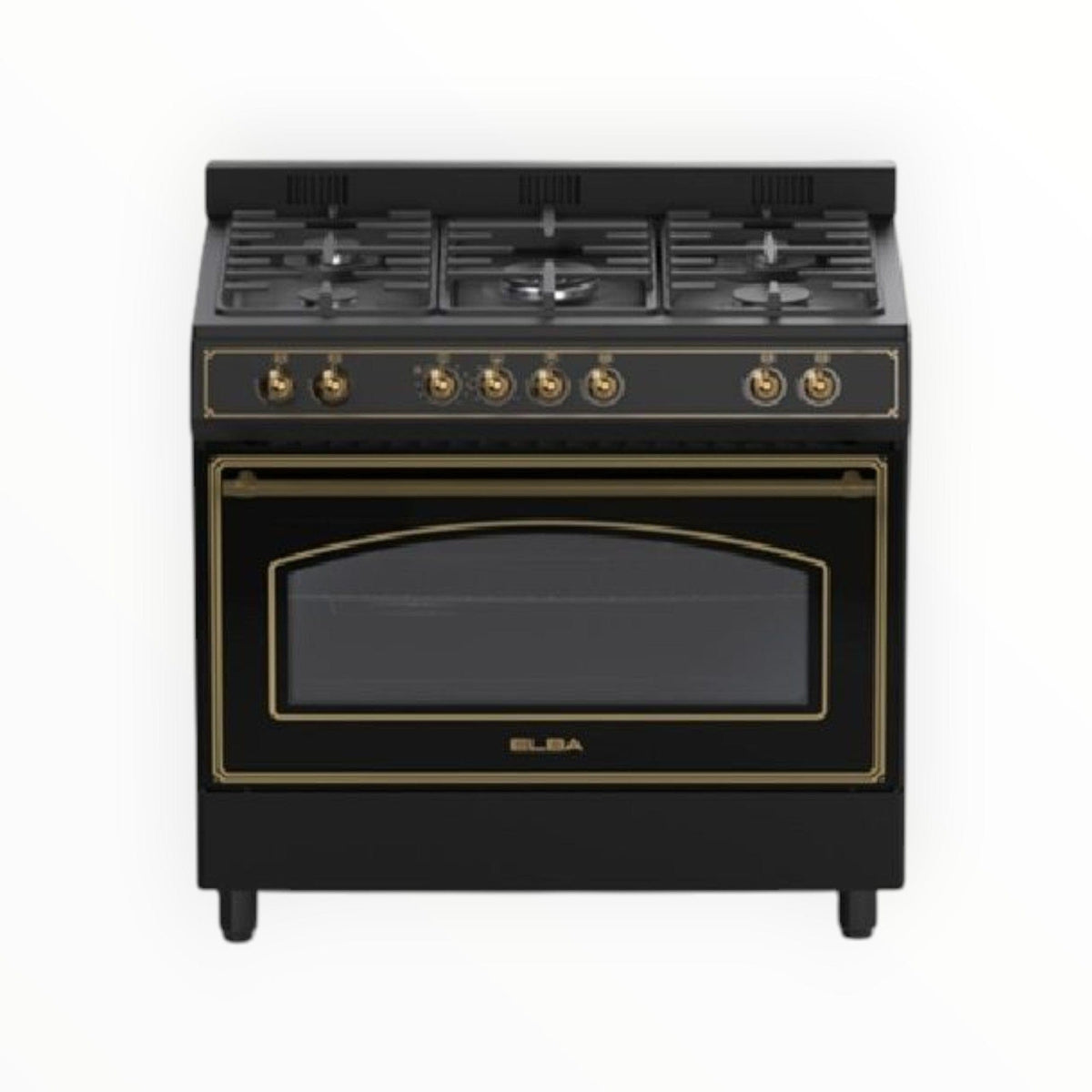 ELBA GAS/ELECTRIC STOVE Elba 04/9S4EX937KB-5 Gas Burner Stove with Electric Multifunction Oven 90cm