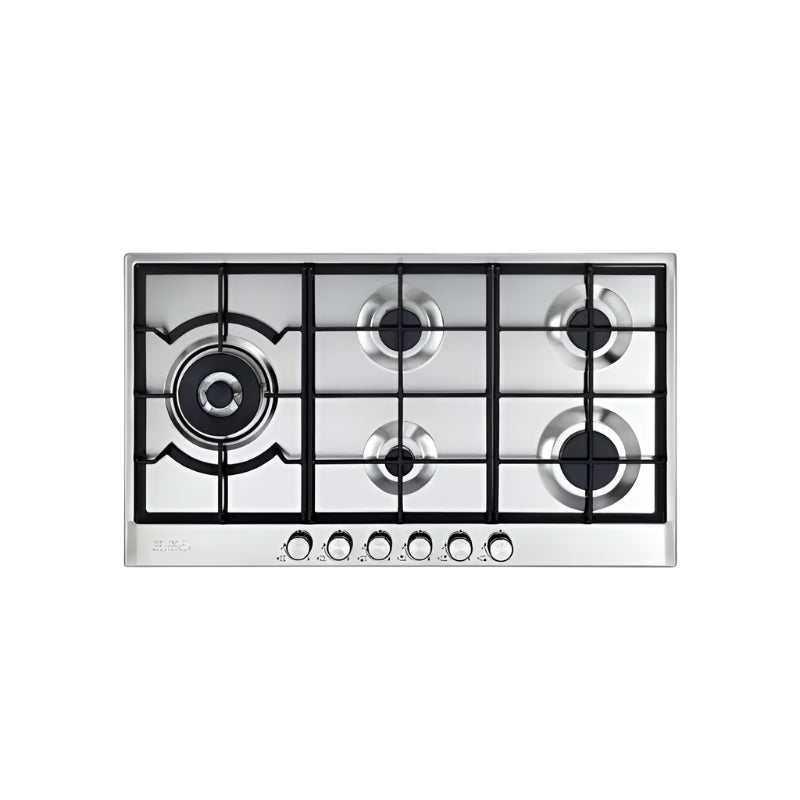 Elba Gas Hob Elba 90cm Silver Gas Hob  02/ELIO95-565