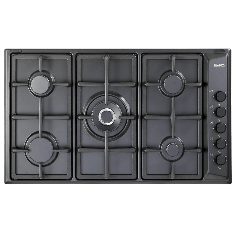 Elba Gas Hob Elba Elio 02/EN95-545 AND - Built In 5 Burner Gas Hob 90cm Black (7400842395737)